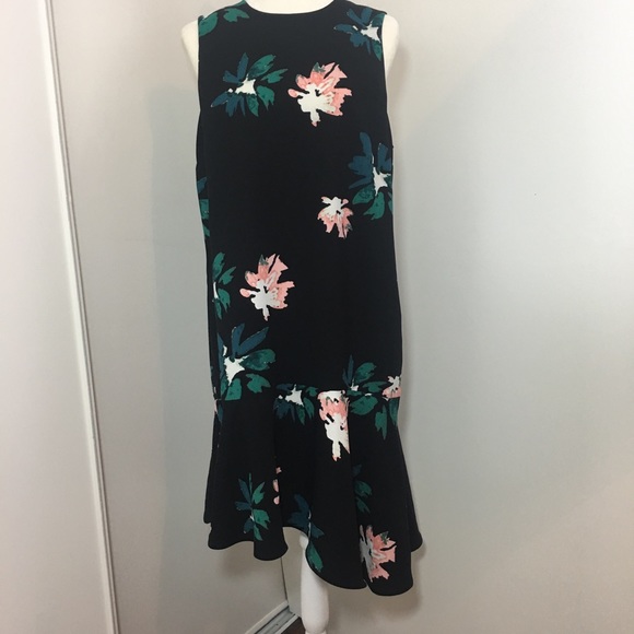 Who What Wear Floral Sheath Dress Asymmetrical J13 - Picture 3 of 7